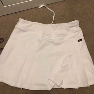 White small tennis skirt